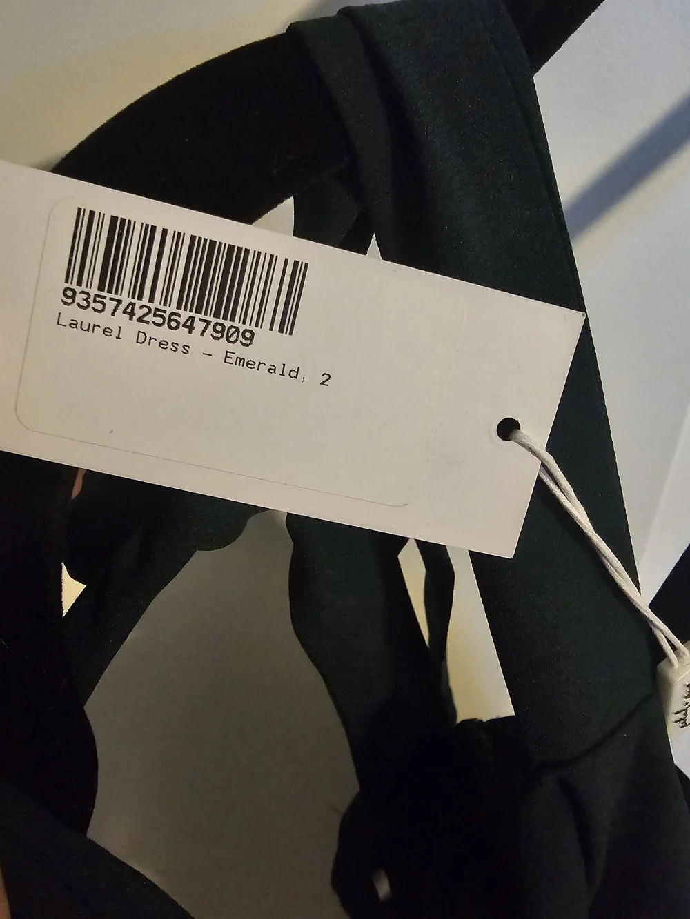 NWT Petal & Pup Emerald Satin Midi Dress Size 2 Slit Wedding Guest Spring Formal - Picture 3 of 4